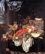 BEYEREN, Abraham van Large Still-life with Lobster Norge oil painting reproduction